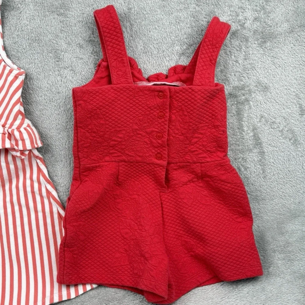 Janie and Jack Lot Size 4T Dress Romper Stripes Nautical Stripes USA Cute Girly‎